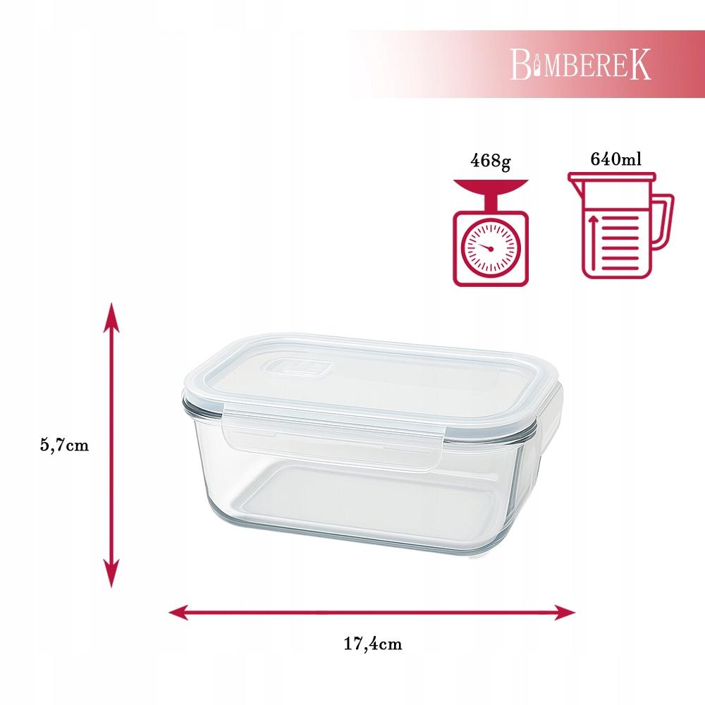 FOOD CONTAINER 3x Set of Rectangular Containers LUNCHBOX For Work Lunch