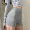 Женские шорты для йоги с высокой талией, приподнятые ягодицы, спортивные шорты, сексуальные однотонные дышащие леггинсы, универсальная одежда