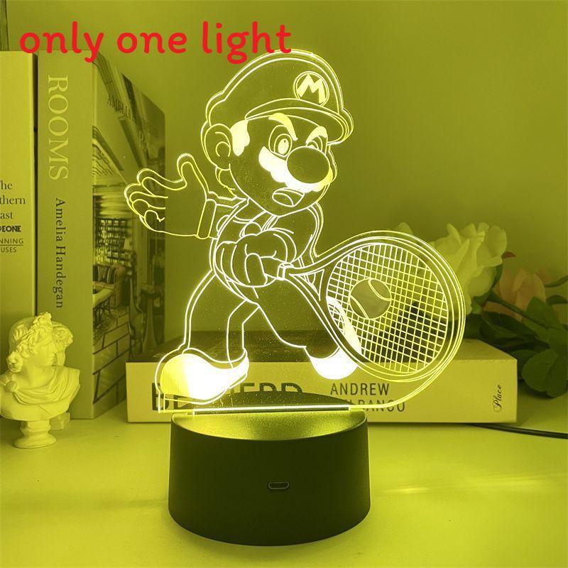 Super Mario Yoshi 3d Acrylic Night Lamp With Touch Control For Kids Room