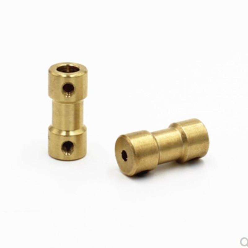 5pcs 2mm/2.3mm/3mm/3.17mm/4mm/5mm/6mm Brass Motor Shaft Coupling Coupler Motor Transmission Connector
