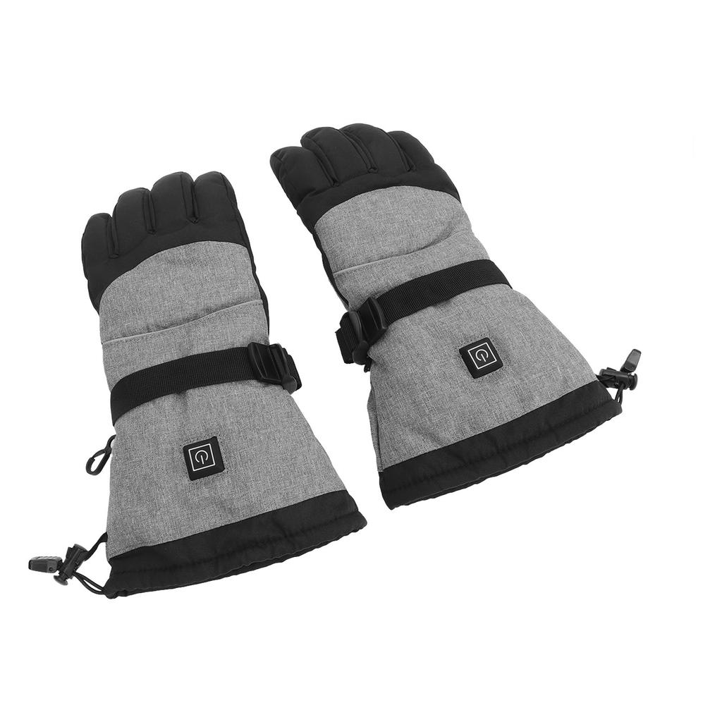 1 Pair Heated Gloves Battery Powered Waterproof Winter Heating Gloves with Reflective Strip for Outdoor Activities