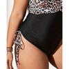 New Plus Size Swimsuit Women's Leopard Print Multi-color One-piece Slim Backless Drawstring Bikini