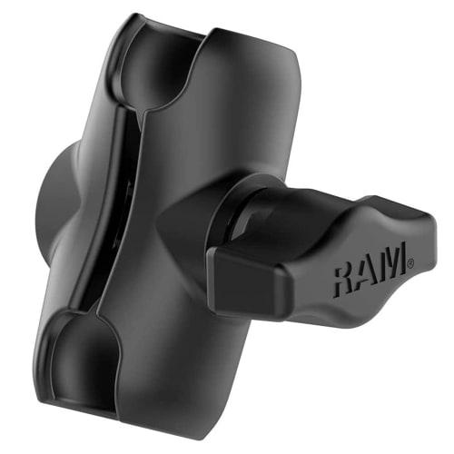 RAM MOUNTS Double Socket Arm S (Aluminum) Black [1 Inch] RAM-B201U-A