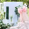 Xmas Large Pink Ribbon Bowknot Decoration Princess Girl Birthday Party Wedding Bridal Baby Shower Arch Cover Room Hanging Decor