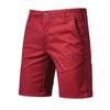 European and American Men's Cotton Slim Fit Shorts In Solid Colors for Summer Casual Wear