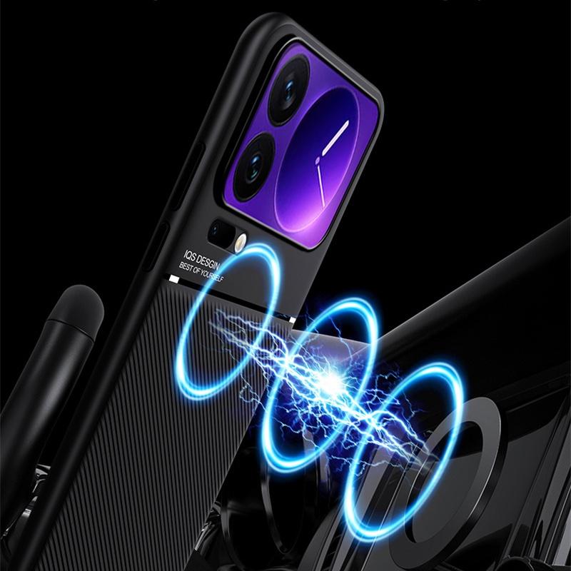 Чехол для Xiaomi 17 Pro 5G, автомобильный магнитный держатель, кожаная накладка, чехол для телефона Xiaomi 17, Xiaomi Mi 17, Mi 17 Pro Max, задняя крышка Fundas