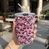 500ml Glitter Coffee Mug Sparkling Stainless Steel Water Bottle Durable Creative Straw Cup  Girl
