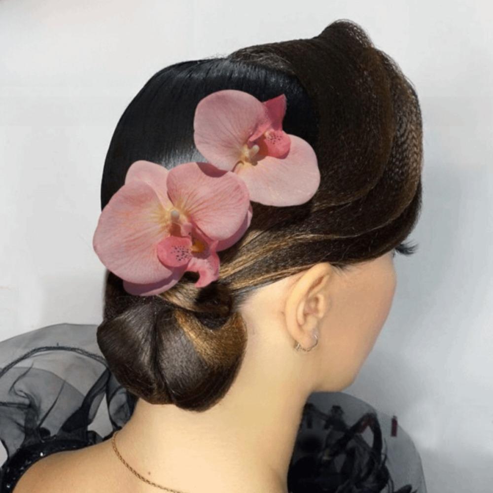 Flower Pattern Orchid Flower Hair Clip Large Size Headdress New Barrettes Ornament