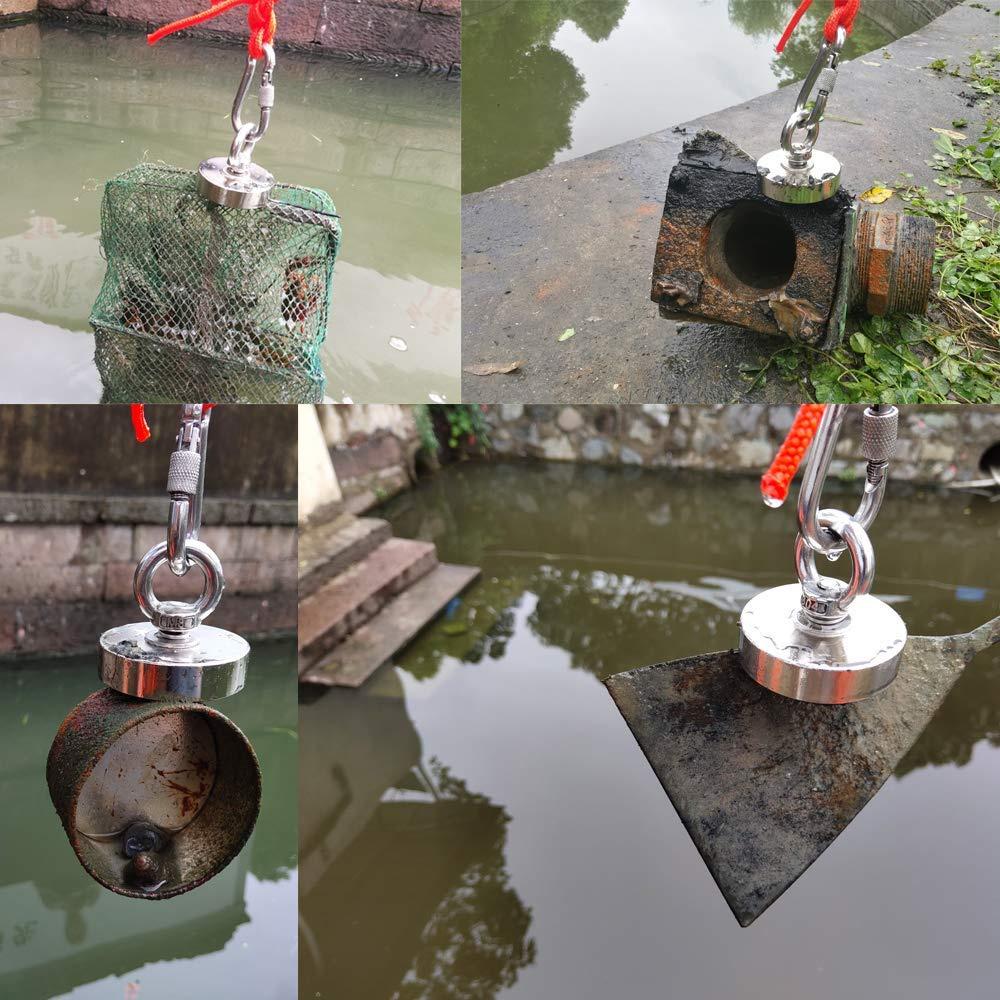 Fishing Magnets Strong Retrieval Magnet with 10m Durable Rope for Magnet Fishing and Underwater Salvage Magnetic Retrieval