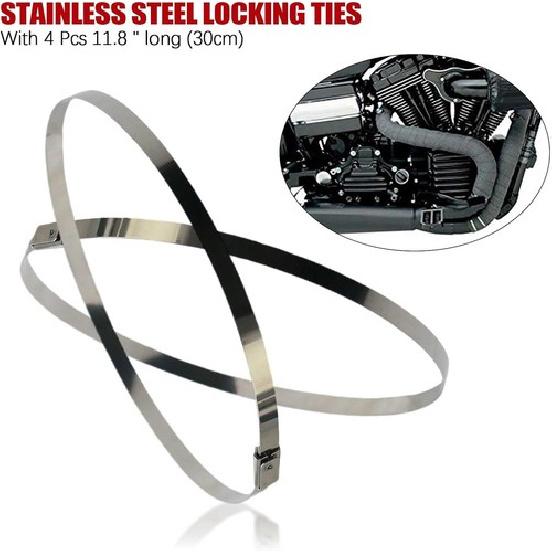 Термолента для выхлопных коллекторов 2" x 16.5' для мотоцикла, стекловолокно, 2" x 16.5', ЧЕРНАЯ