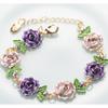Accessories: Rose Flower Bracelet and Necklace. Retro Alloy Ethnic Style Ornaments. Exaggerated Bracelet.