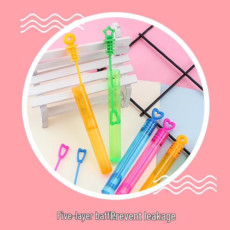 Heart-Shaped Mini Bubble Wand - Portable Star Shaped Blower for Kids