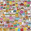 100 Small Size Fruit Food Graffiti Stickers Decorate Guitar Notebook Suitcase DIY Waterproof