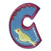 Iron-on Embroidered Patch Letter C 3 Cm
