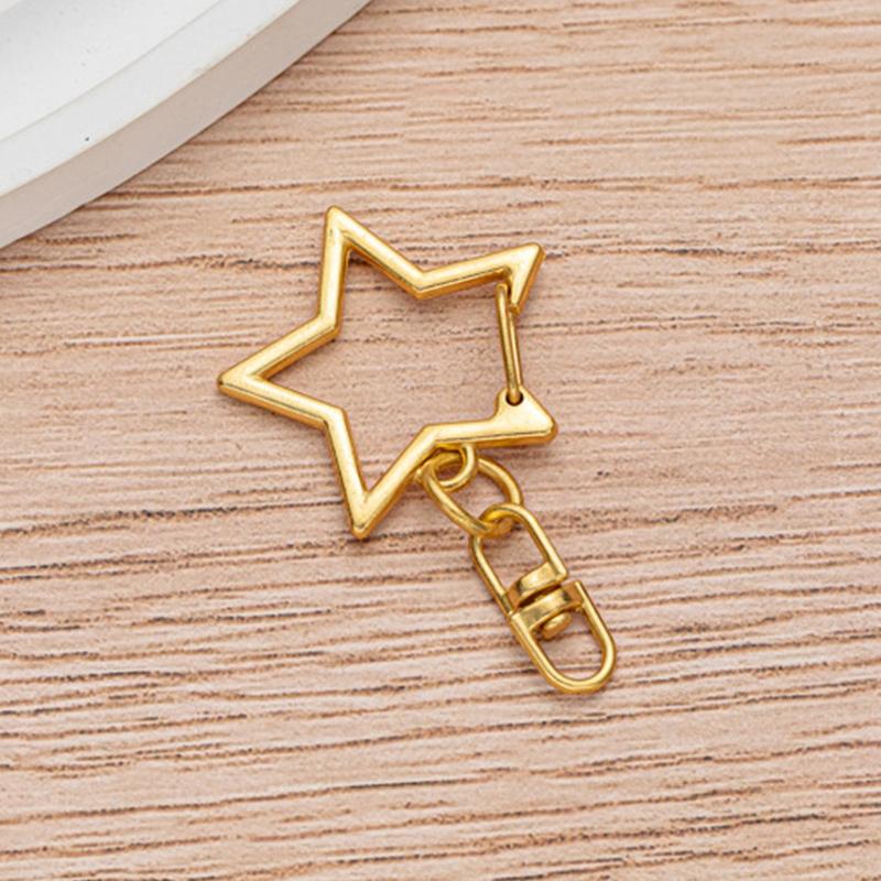 20 шт. Карабин-клип для ключей в форме звезды с пружинным зажимом и цепочкой, подвесная пряжка, открытое соединительное кольцо и металлический поворотный карабин для изготовления ювелирных изделий своими руками