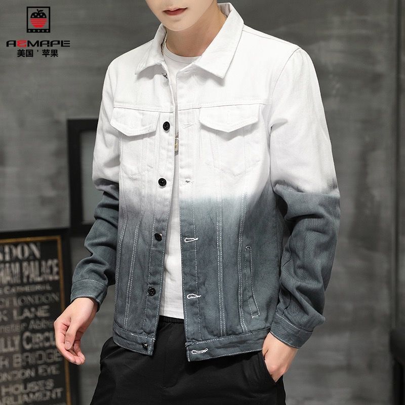 Весенняя повседневная джинсовая куртка, мужская модная брендовая универсальная куртка, мужские студенческие топы, модная мужская джинсовая куртка