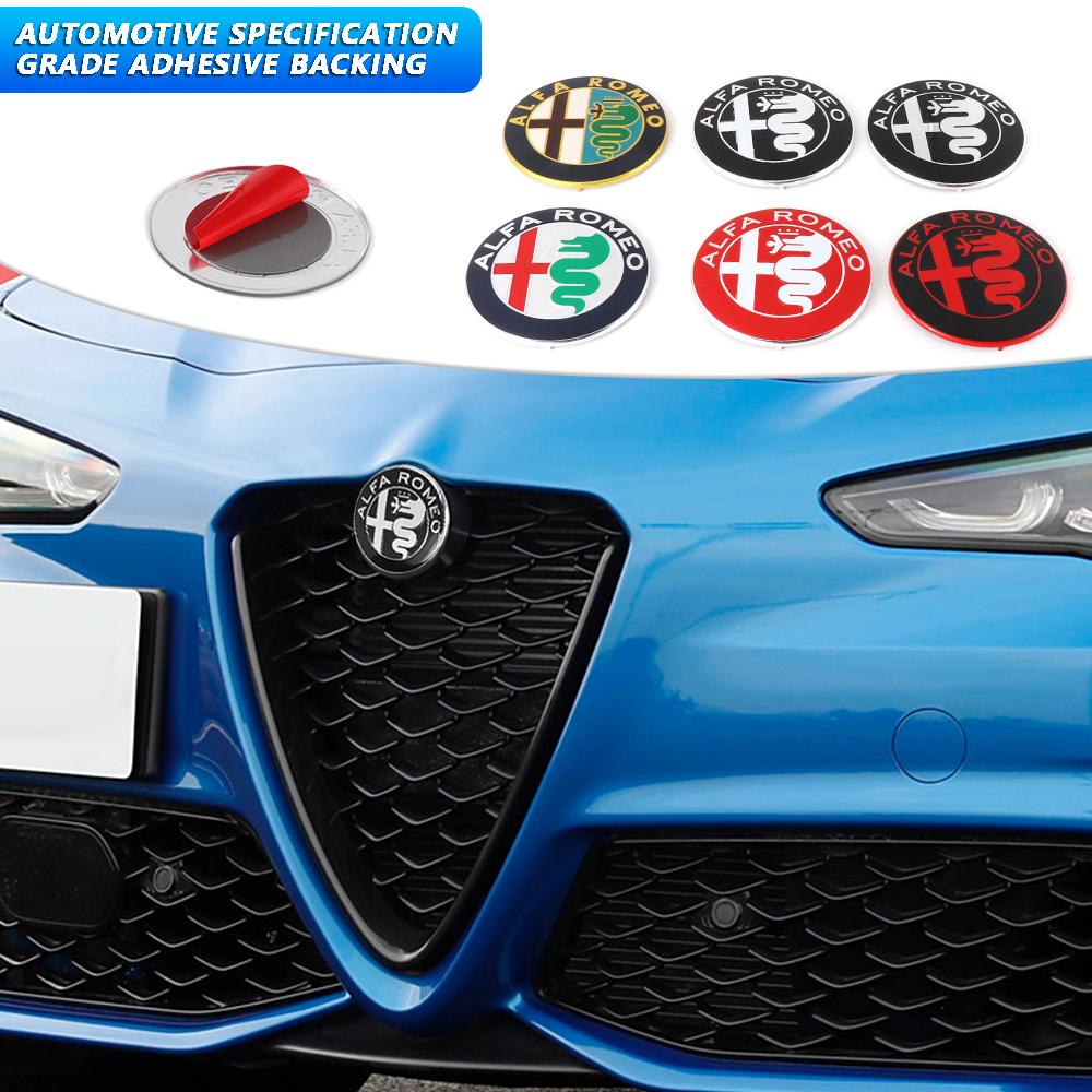 2026 Hot Sticker 3D Metal Car Front Grille Fender Badge Auto Exterior Accessories For Alfa Romeo Giulia Stelvio Giulietta 156 15