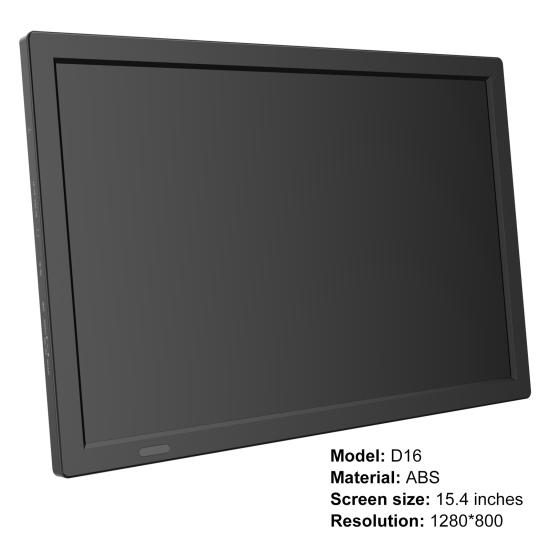 D16 Портативный аналоговый телевизор с высоким разрешением и быстрой передачей Ультратонкий 15,4-дюймовый портативный цифровой телевизор DVB-T2 для улицы