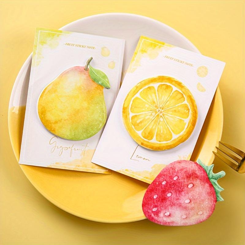 Single-Pack Japanese Cartoon-Style Realistic Fruit Series Sticky Notes, Planning Notepaper