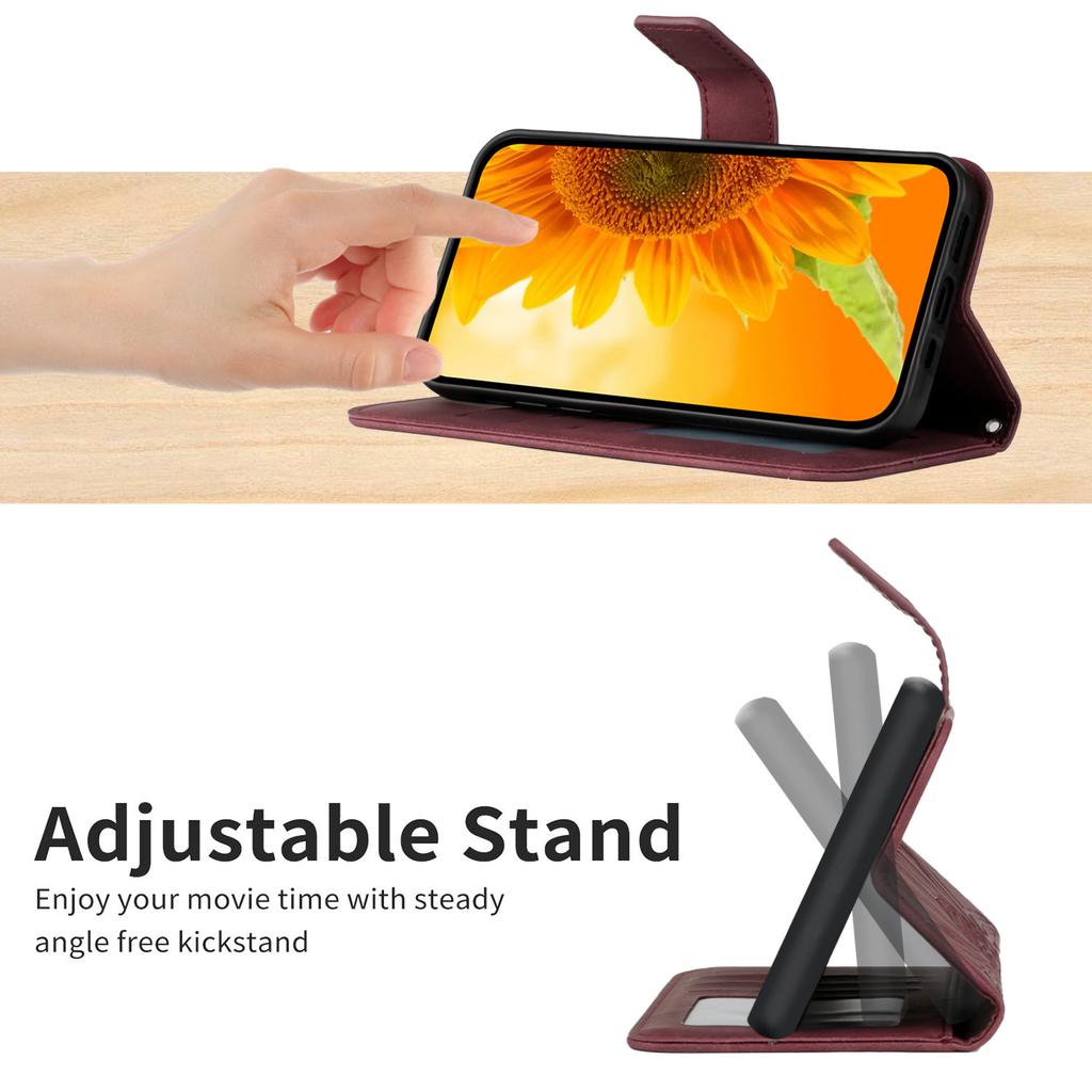 Чехол для Infinix Smart 10 Plus Кожаный чехол-кошелек с тиснением подсолнуха и ремешком на запястье