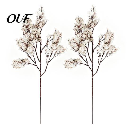 Orange Silk Plants for Halloween Decoration Realistic Artificial Flowers Autumn Home Decoration, Floral Decorative Entryway Branches Table Centerpiece