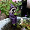 Halloween Witch Fishing Resin Crafts Ornaments