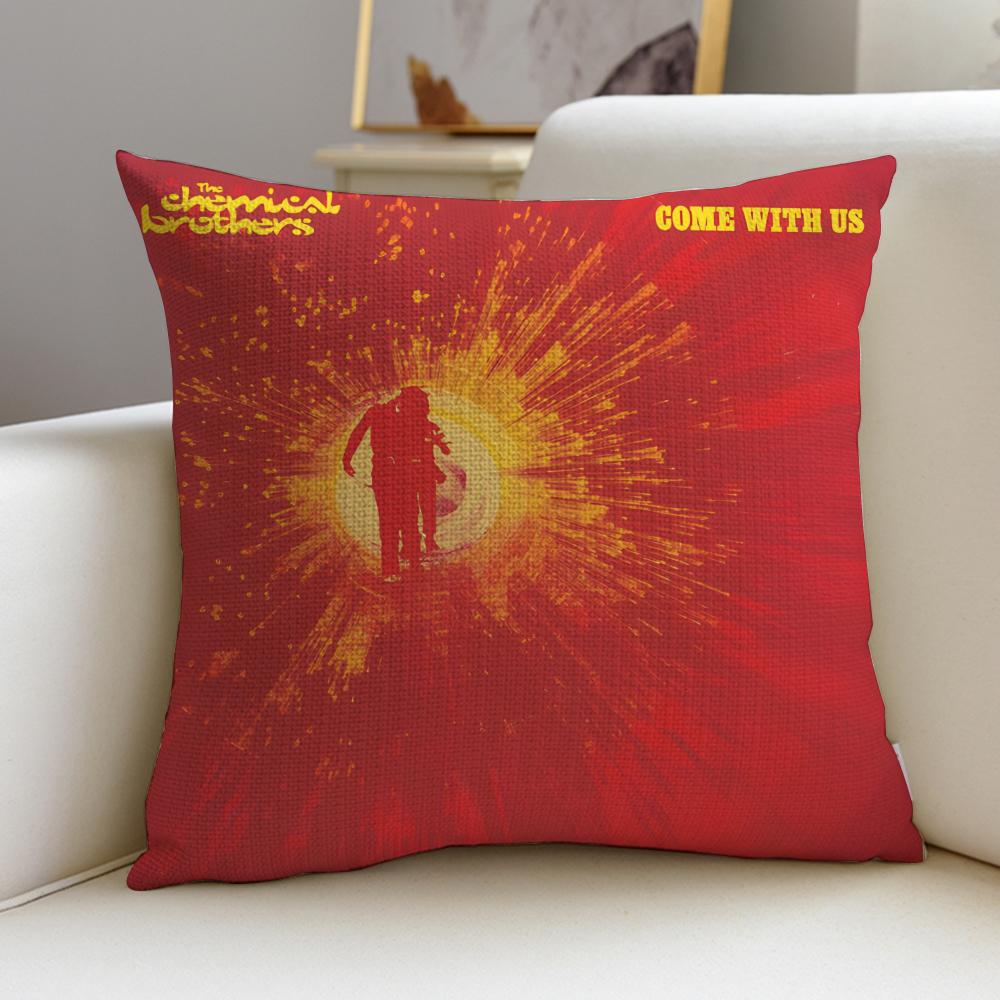 the CChemical BrothersS Cushion Cover Breathable and skinfriendly linen pillowcase square removable and washable cushion