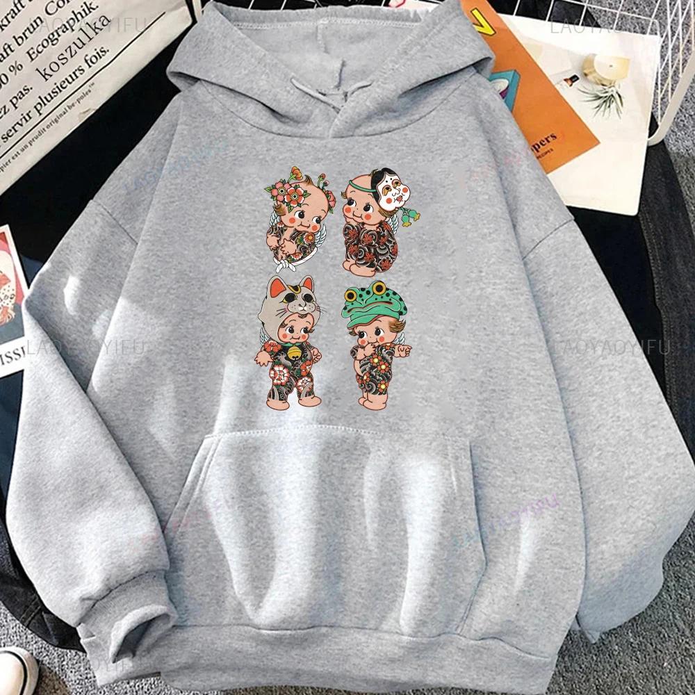 Kewpie Printed Hoodie Comfortable Personality Autumn and Winter Warm Suitable for Daily Activities Support Dropshipping