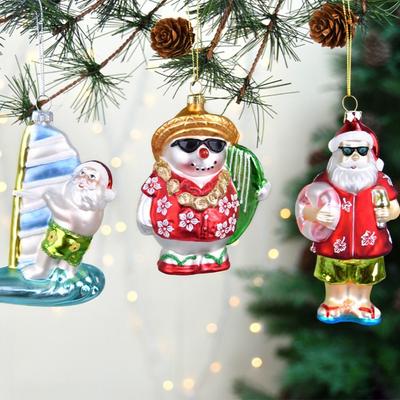 Расписные стеклянные елочные украшения Подвеска на елку Оформление сцены