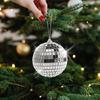Reflective Mirror Ball Hanging Mini Mirror Disco Ball Christmas Tree Ornament for 70s Disco Themed Party Christmas Tree Wedding