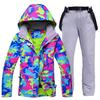 Зимний лыжный костюм, женские бренды, высококачественная лыжная куртка и брюки для женщин, теплая, водонепроницаемая, ветрозащитная