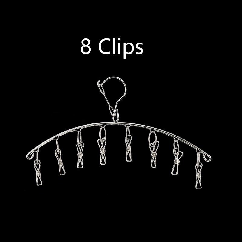 16 прищепок из нержавеющей стали, ветрозащитная вешалка для одежды, 16 зажимов, вешалка для сушки носков, держатель для нижнего белья и носков