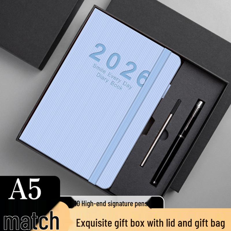 Ежедневник 2026 Планировщик эффективности: Новая модель ручного переплета, сувенирная лента, канцелярский ежедневник для эффективного использования в офисе