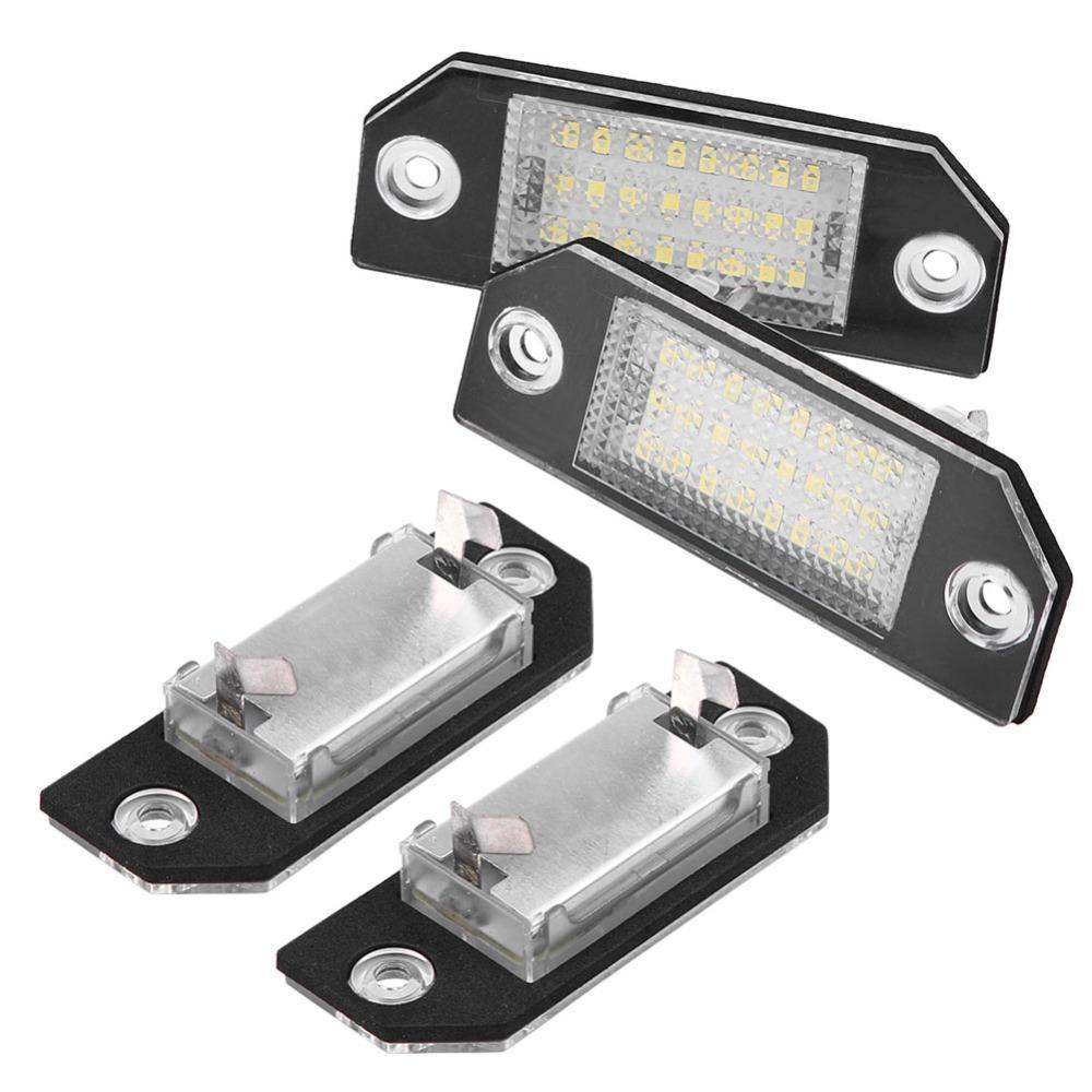 2pcs Bright White Light LED License Lamp LED Technology License Plate Lamp For Focus MK2