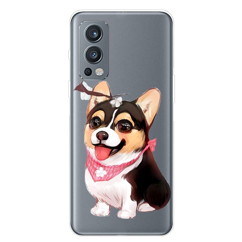 Чехол для OnePlus Nord 2 5G, ТПУ Силикон, Мягкий, Мультяшный, Прозрачный Чехол для Телефона One Plus Nord 2 5G, Nord2 5G, Прозрачный Coque