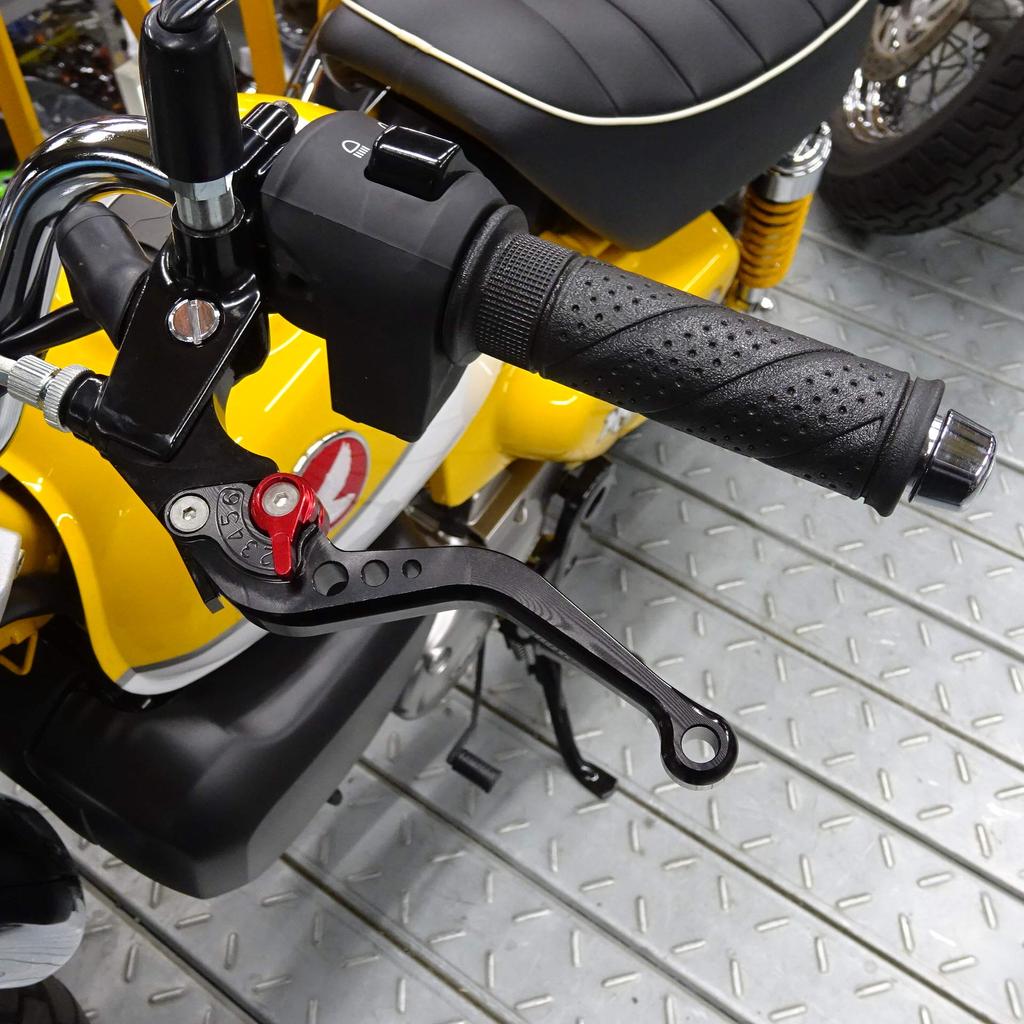 H212 Black (Black) Honda Brake Clutch Levers with 6 Adjustments Short Fit for CL250 Monkey 125 GROM 400X CBR400R etc