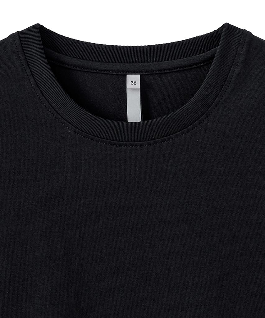 NOIRER ДЛЯ ЖЕНЩИН Crop-футболка Luxe из хлопка Supima (черный)