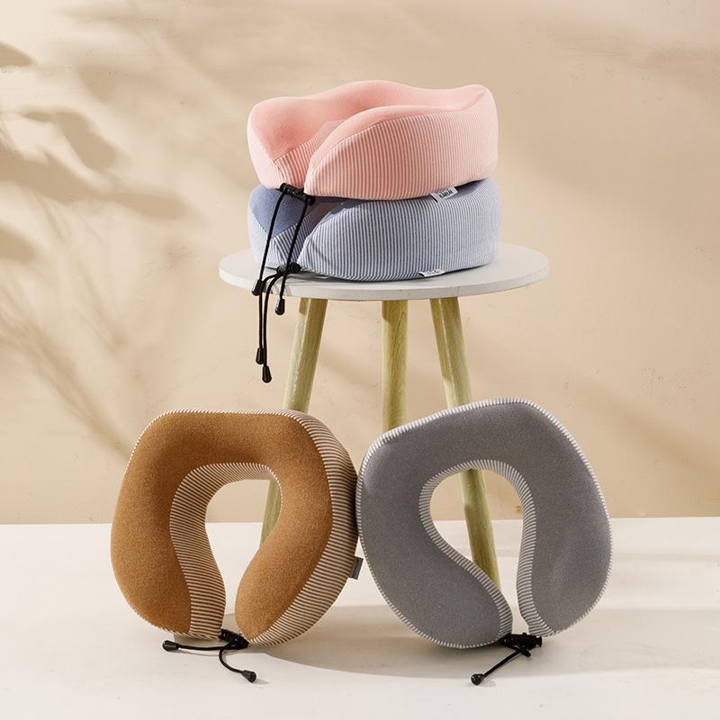Travel Storage Nap Cervical Spine Neck Pillow Simple Striped Neck