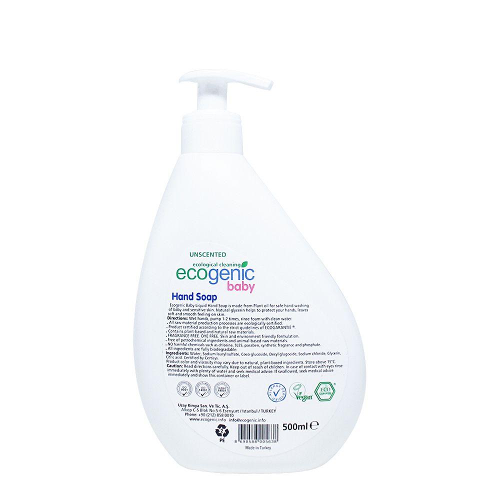 Ecogenic, Liquid Hand Soap for Children with Pump, Unscented, 500