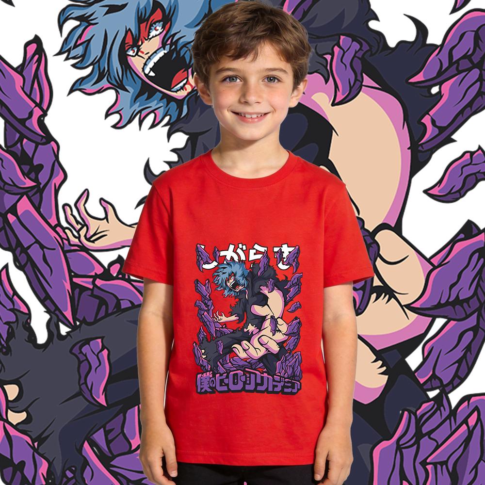 My Hero Academia Tomura Anime Print Cotton T Shirt Kids Boys Girls Casual Summer Top