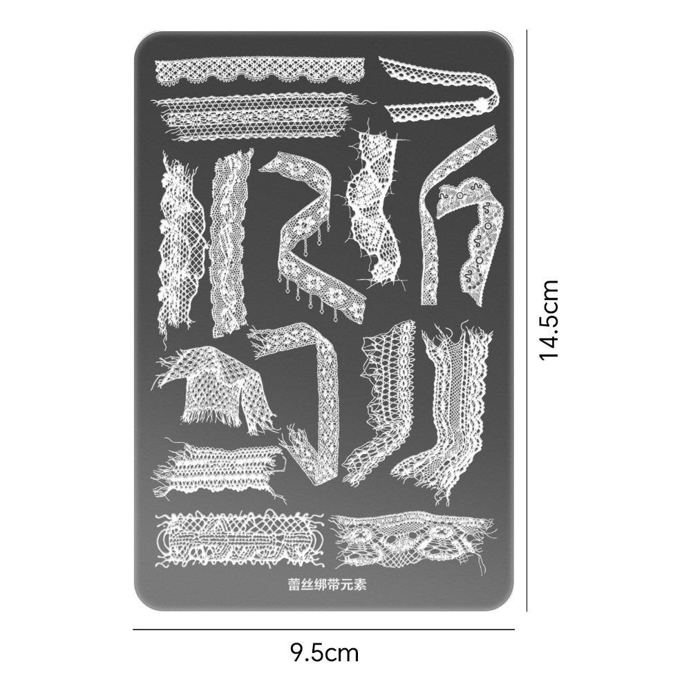 Hollow Floral Nail Art Printing Template Lace Ribbon DIY Manicure Stencils Nail Art Supplies