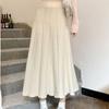 Knitted Skirt for Women In Spring and Autumn, New Autumn and Winter Pleated Skirt, Medium Length with Sweater A-line Skirt