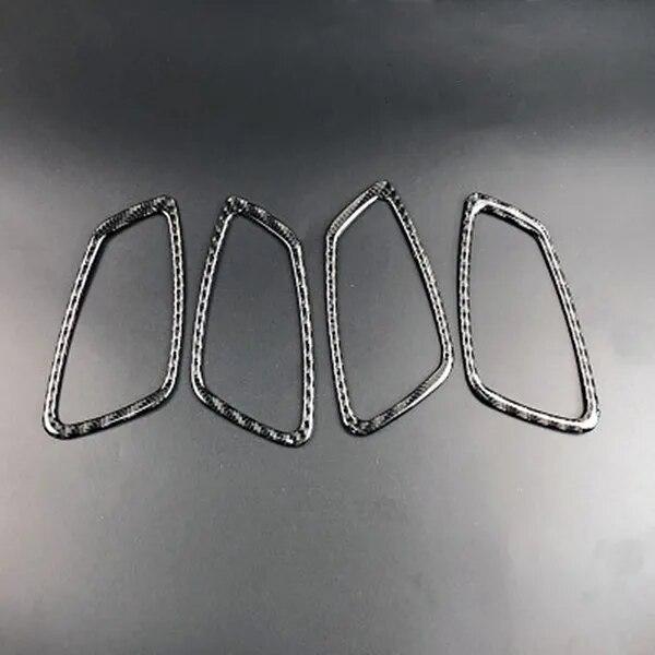 4 шт./компл., углеродное волокно, внутренняя дверная ручка автомобиля, наклейка, декоративные наклейки, автоаксессуары для BMW E90 E91 3 серии 2005-12