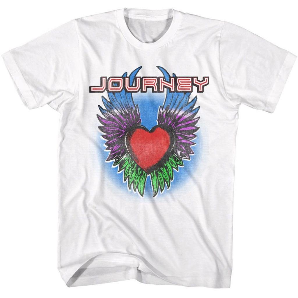Journey Winged Heart White Adult T-Shirt