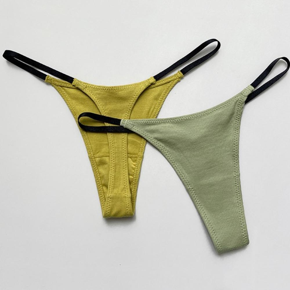 Thin Strap Seamless Panties G-Strings Women's Briefs Simple T-Back Thongs  Girls