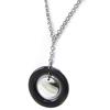 [I2907] - Black Silver 'Calypso' Steel Necklace