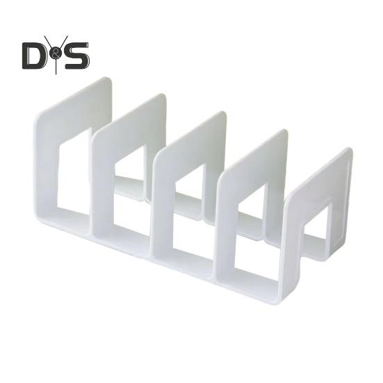 Настольный органайзер Boodend для хранения книг, подставка с 4 вертикальными отделениями, пластиковая полка-сортировщик файлов для книг и журналов