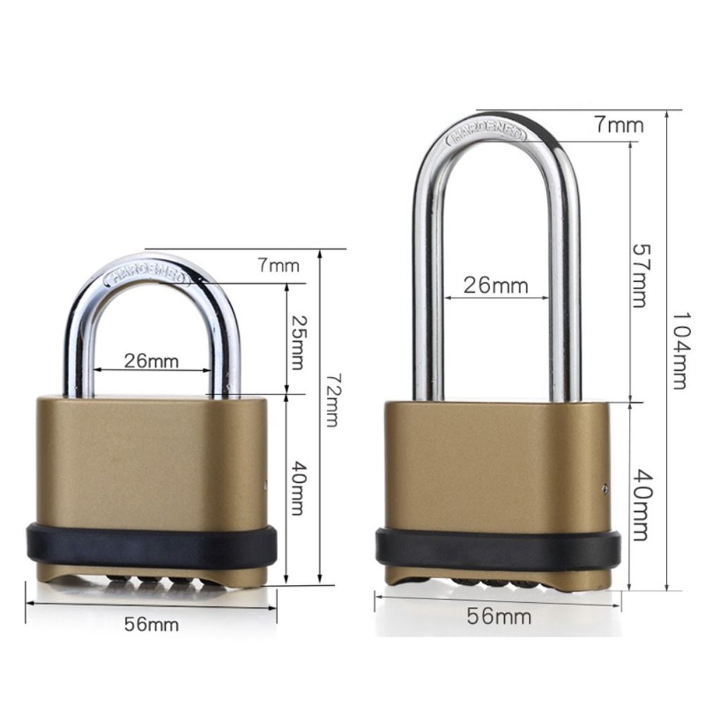 Waterproof Combination Padlock Zinc Alloy Security Padlock Padlock Hardware  Indoor Outdoor Use