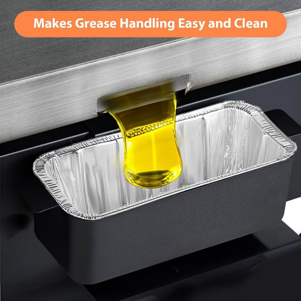 30/50Pcs Disposable Grill Grease Tray Aluminum Drip Pans Disposable Aluminum Foil Box  Kitchen Prep