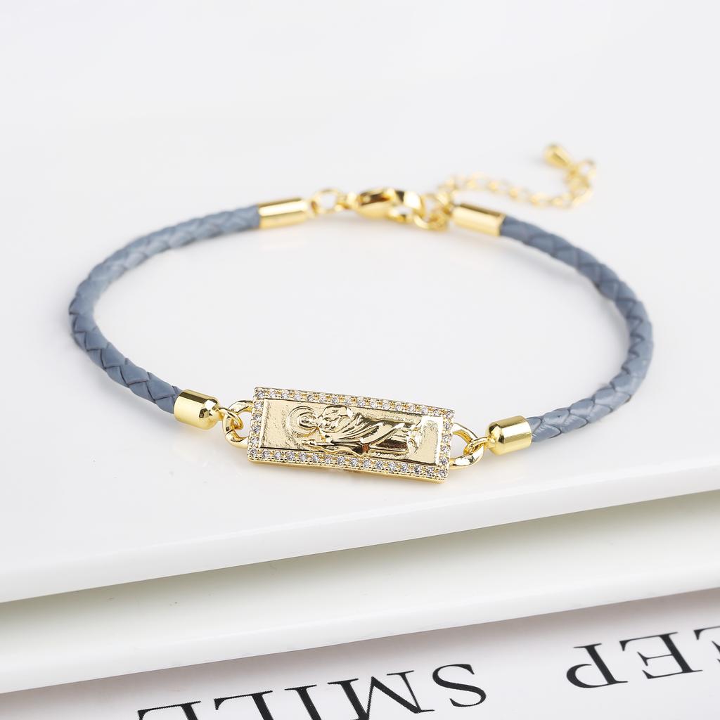 High Quality St. Jude Bracelet Copper Drip Oil Madonna Bracelet For Woman Man Party Birthday Daily Wear Religious Jewelry Gift
